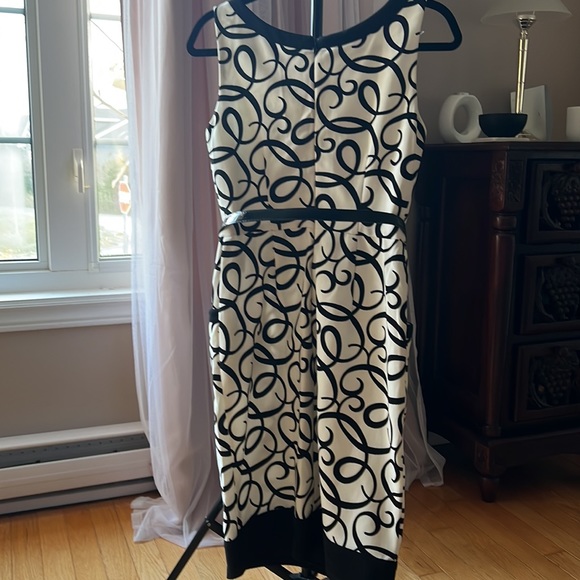 Black and Cream Shift Dress - Picture 3 of 5